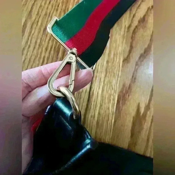 Adhorned Black Messenger Bag with Crossbody Strap. Vegan leather - Picture 7 of 12